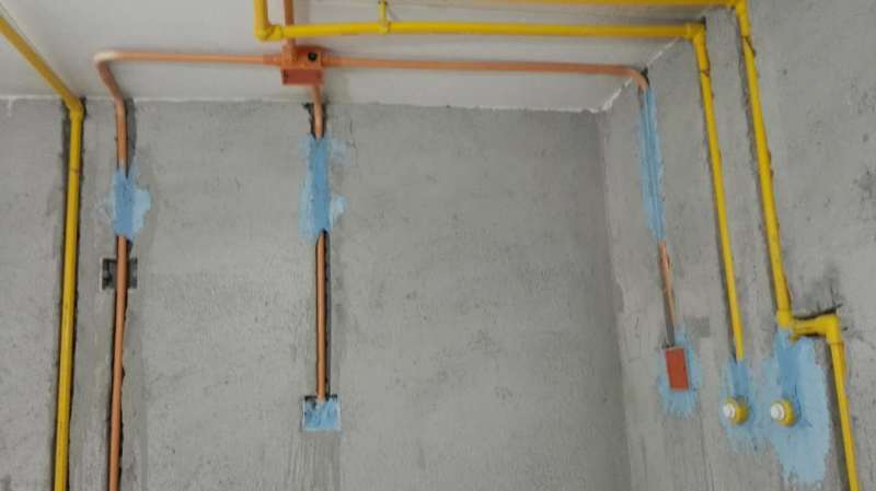 津南 九州之地小区 水电改造尾声 砌墙_天津市