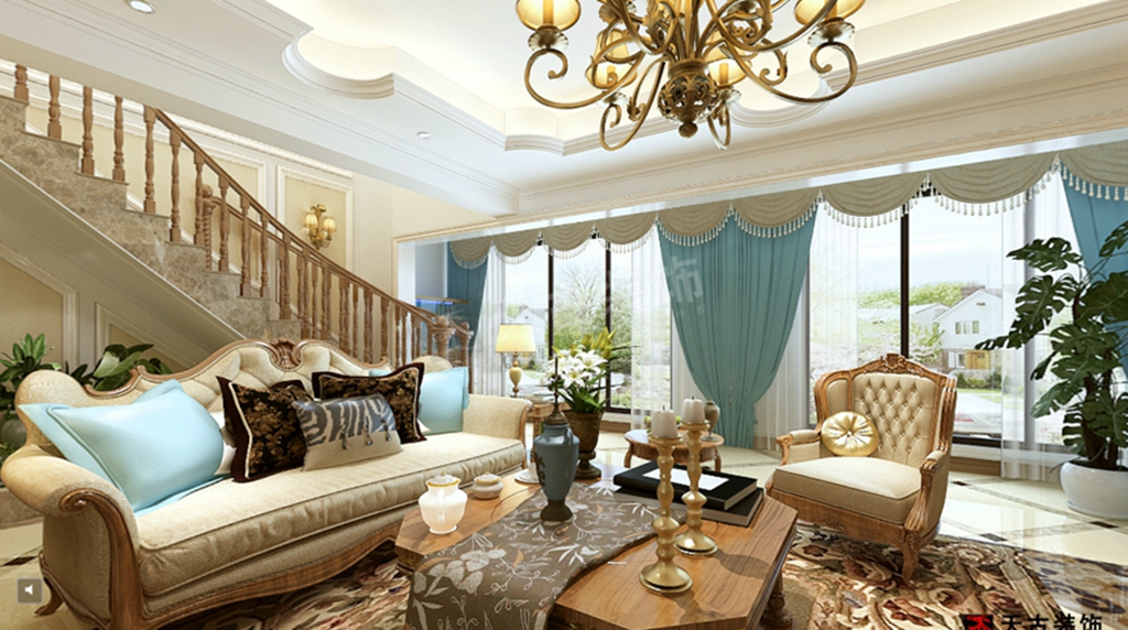 阳光100阿尔勒装修|天古装饰巴南区别墅设计案