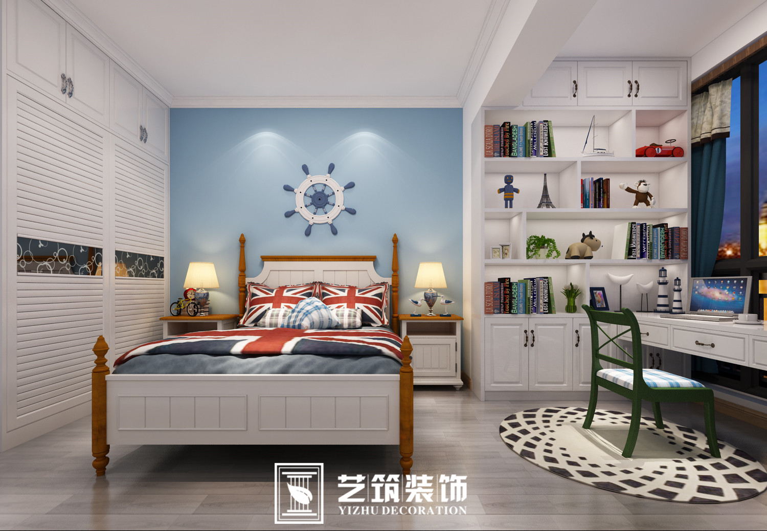 南宁万达茂100平米 三居室地中海风格装修 整